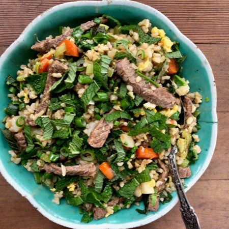 Vegetable and Beef Fried Rice