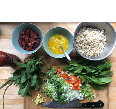 Vegetable and Beef Fried Rice