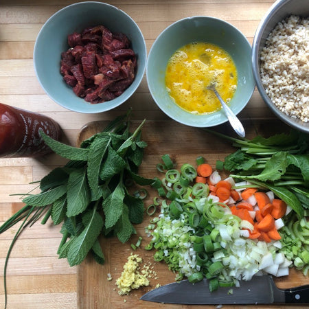 Vegetable and Beef Fried Rice