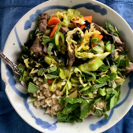 Beef Stir Fry with Ginger and Lime