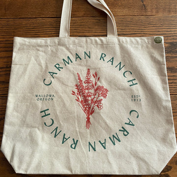 Recycled Cotton Canvas Tote with Bouquet