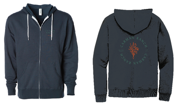 Unisex lightweight, fitted zip hoodie